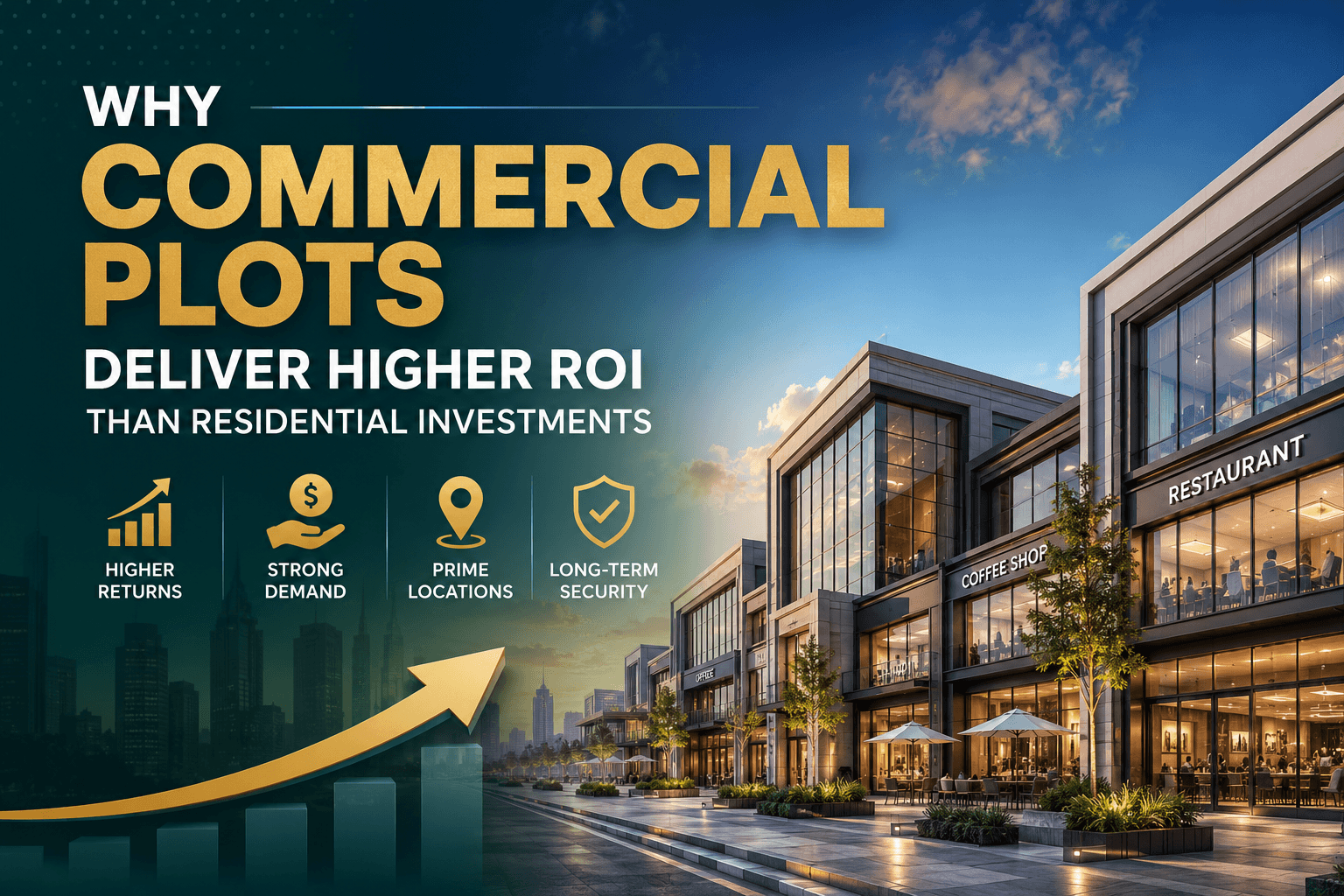 Why Commercial Plots Deliver Higher ROI Than Residential Investments